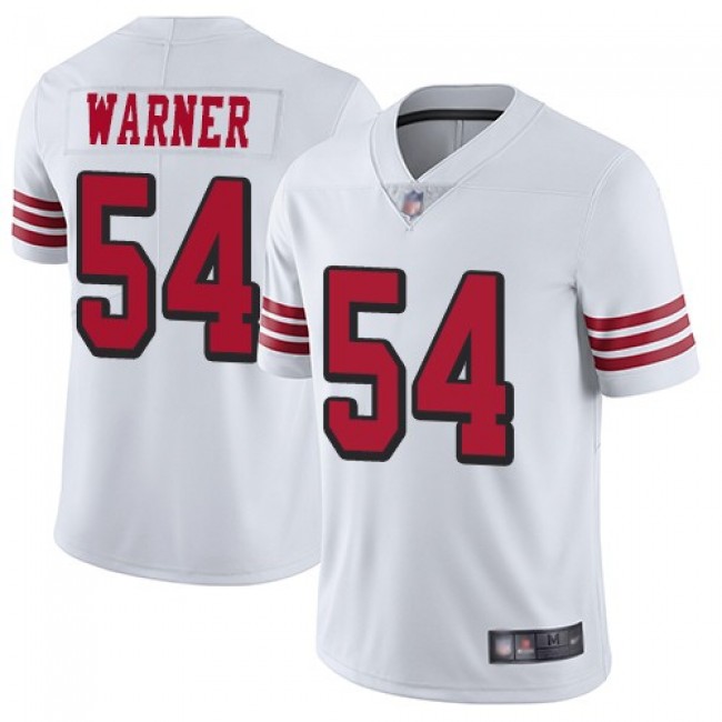 Nike 49ers #54 Fred Warner White Rush Men's Stitched NFL Vapor Untouchable Limited Jersey