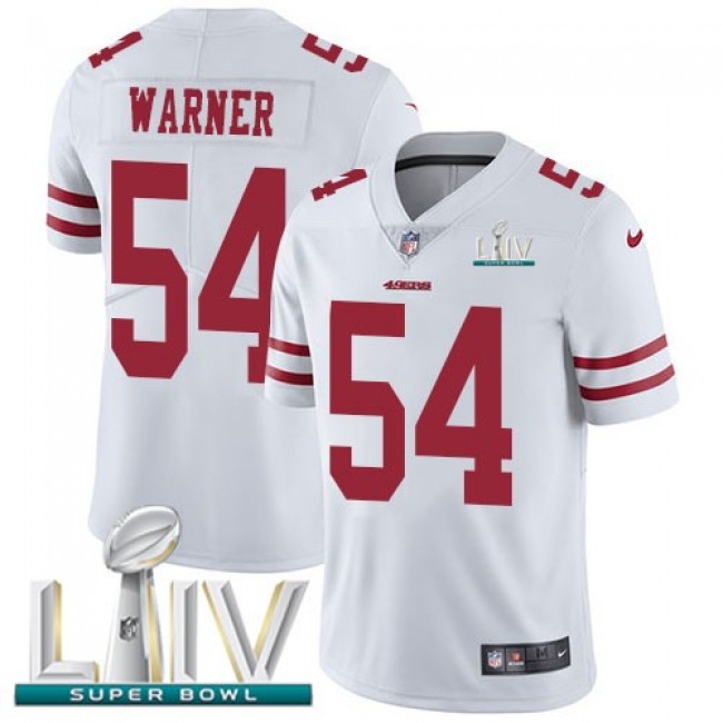 Nike 49ers #54 Fred Warner White Super Bowl LIV 2020 Men's Stitched NFL Vapor Untouchable Limited Jersey