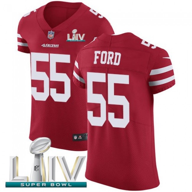 Nike 49ers #55 Dee Ford Red Super Bowl LIV 2020 Team Color Men's Stitched NFL Vapor Untouchable Elite Jersey