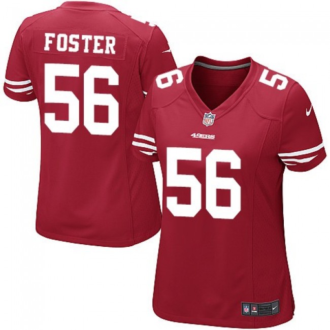 Women's 49ers #56 Reuben Foster Red Team Color Stitched NFL Elite Jersey