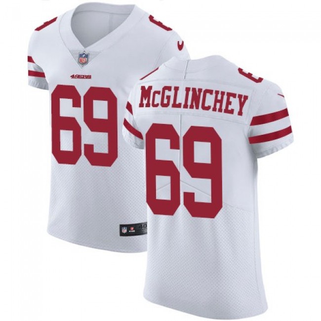 Nike 49ers #69 Mike McGlinchey White Men's Stitched NFL Vapor Untouchable Elite Jersey