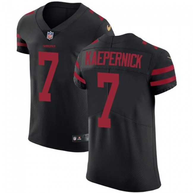 Nike 49ers #7 Colin Kaepernick Black Alternate Men's Stitched NFL Vapor Untouchable Elite Jersey