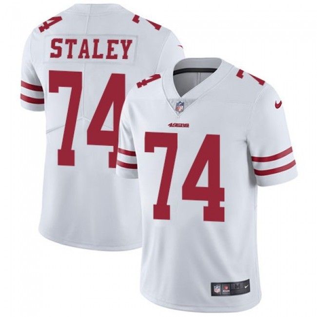 San Francisco 49ers #74 Joe Staley White Youth Stitched NFL Vapor Untouchable Limited Jersey