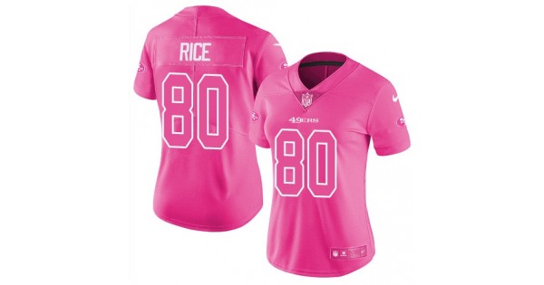 عطر زارا نسائي NFL Jersey Models-Women's 49ers #80 Jerry Rice Pink Stitched NFL ... عطر زارا نسائي