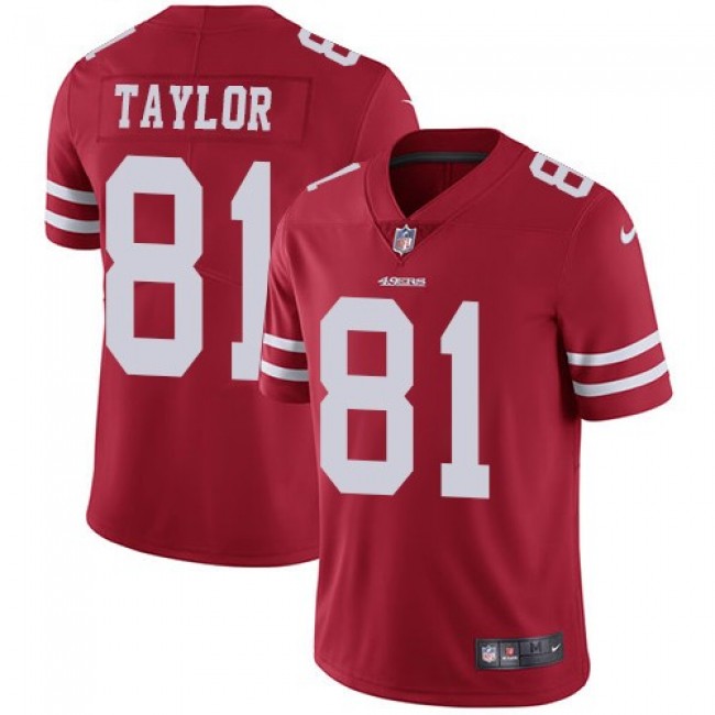 San Francisco 49ers #81 Trent Taylor Red Team Color Youth Stitched NFL Vapor Untouchable Limited Jersey