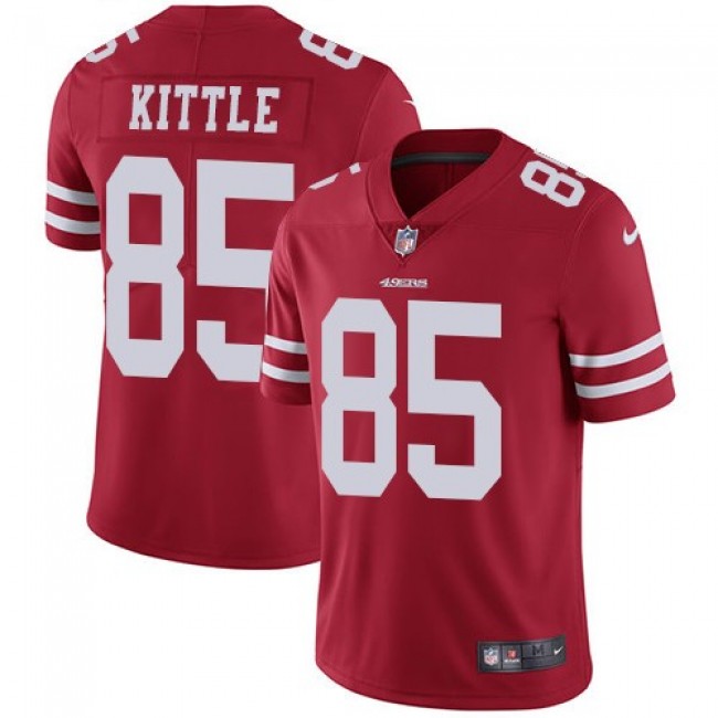 Nike 49ers #85 George Kittle Red Team Color Men's Stitched NFL Vapor Untouchable Limited Jersey