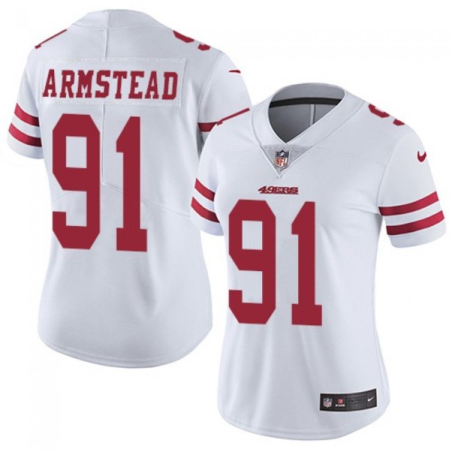 Women's 49ers #91 Arik Armstead White Stitched NFL Vapor Untouchable Limited Jersey