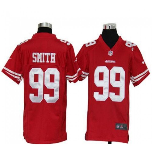 San Francisco 49ers #99 Aldon Smith Red Team Color Youth Stitched NFL Elite Jersey