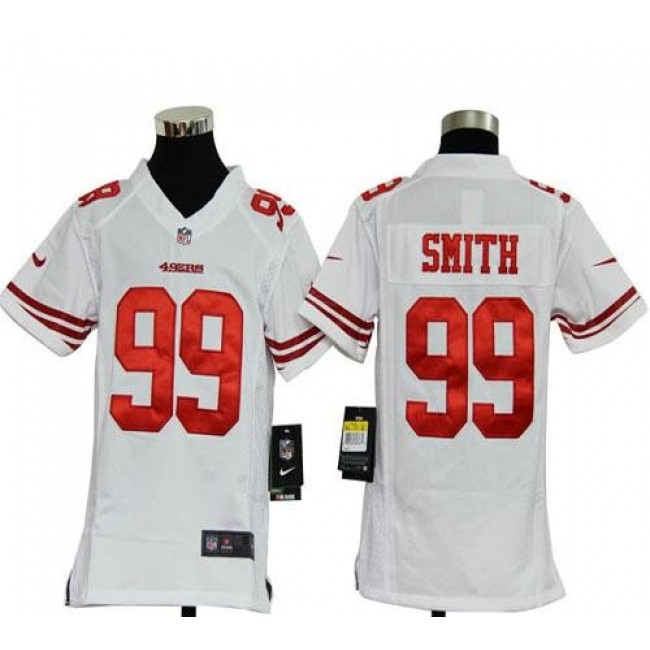 San Francisco 49ers #99 Aldon Smith White Youth Stitched NFL Elite Jersey