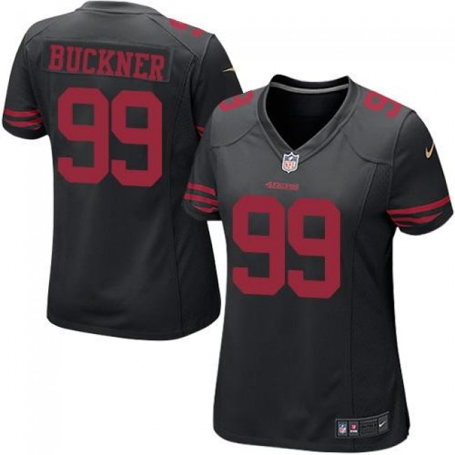 Women's 49ers #99 DeForest Buckner Black Alternate Stitched NFL Elite Jersey
