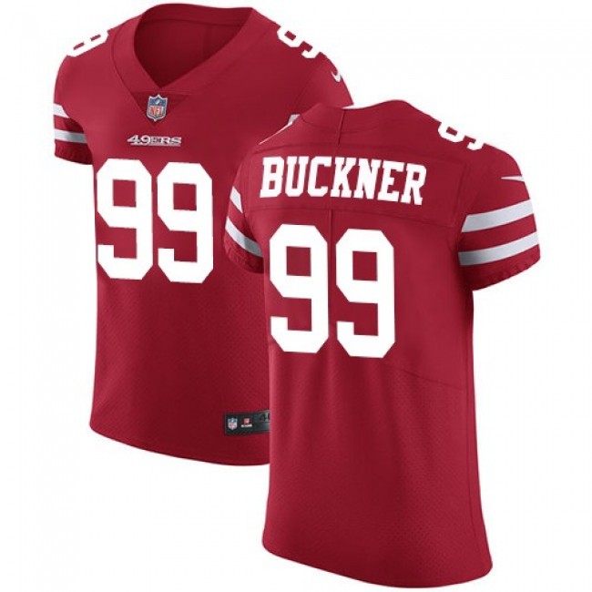 Nike 49ers #99 DeForest Buckner Red Team Color Men's Stitched NFL Vapor Untouchable Elite Jersey