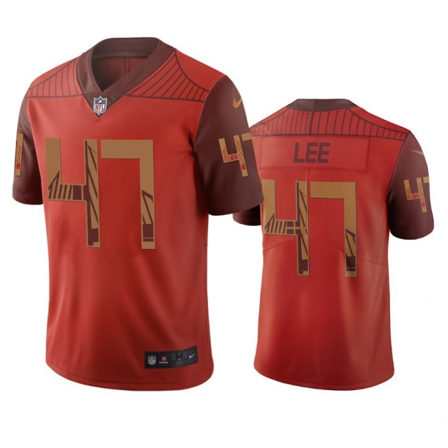 San Francisco 49ers #47 Elijah Lee Orange Vapor Limited City Edition NFL Jersey