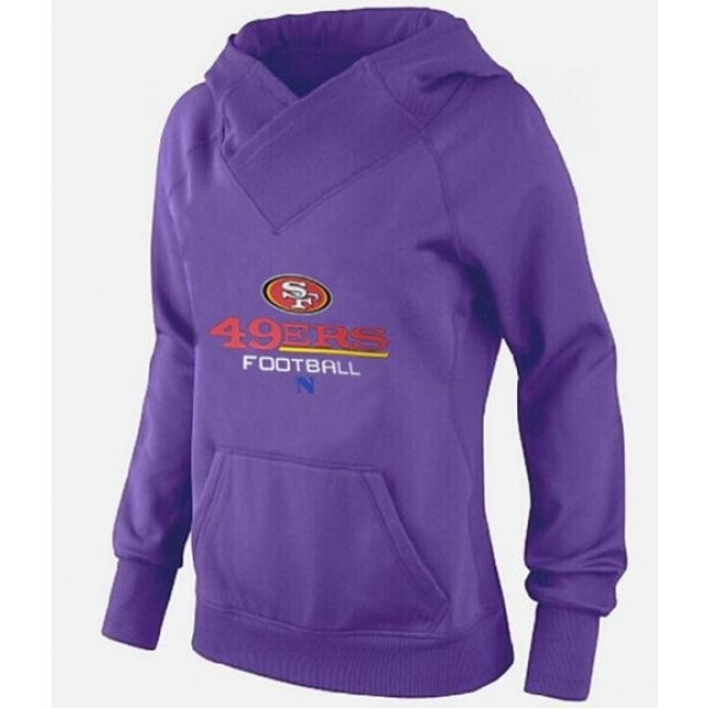 Women's San Francisco 49ers Big Tall Critical Victory Pullover Hoodie Purple Jersey