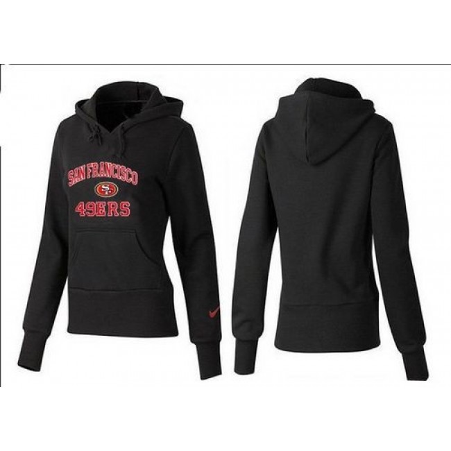 Women's San Francisco 49ers Heart Soul Pullover Hoodie Black Jersey