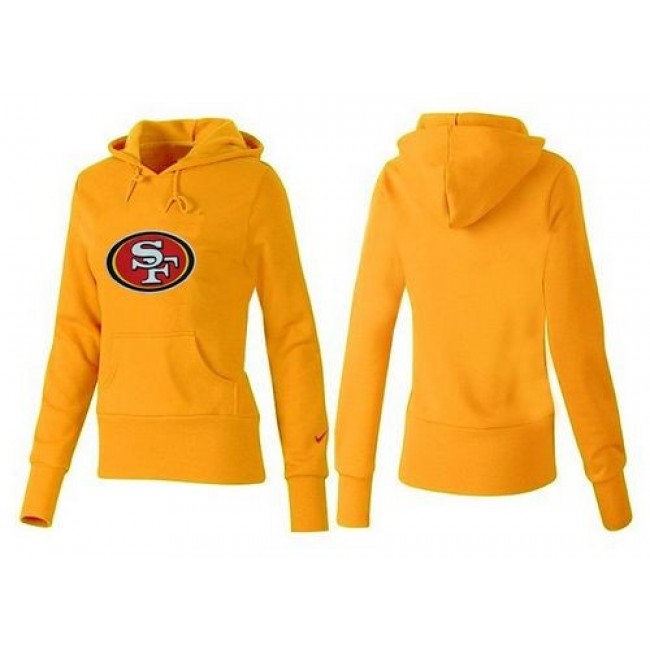 Women's San Francisco 49ers Logo Pullover Hoodie Yellow Jersey