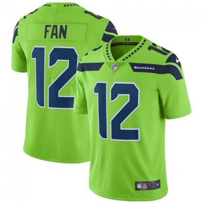 Seattle Seahawks #12 Fan Green Youth Stitched NFL Limited Rush Jersey