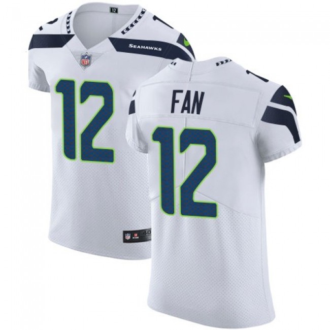 Nike Seahawks #12 Fan White Men's Stitched NFL Vapor Untouchable Elite Jersey