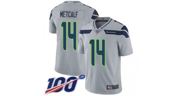 ها ها ها Cool NFL Jersey Style-Nike Seahawks #14 D.K. Metcalf Grey ... ها ها ها
