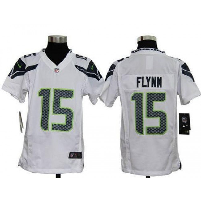 Seattle Seahawks #15 Matt Flynn White Youth Stitched NFL Elite Jersey