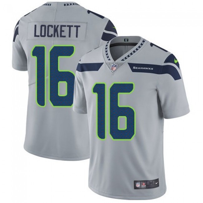 Seattle Seahawks #16 Tyler Lockett Grey Alternate Youth Stitched NFL Vapor Untouchable Limited Jersey