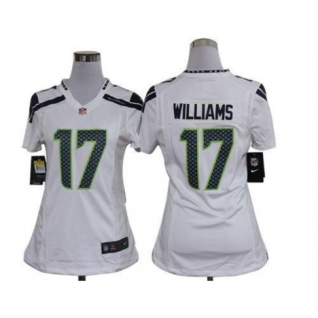 Women's Seahawks #17 Mike Williams White Stitched NFL Elite Jersey