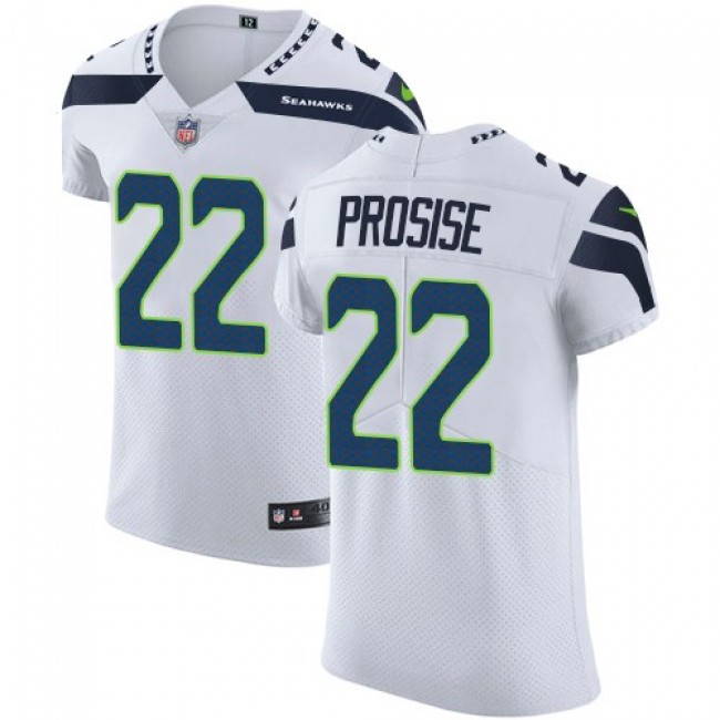 Nike Seahawks #22 C. J. Prosise White Men's Stitched NFL Vapor Untouchable Elite Jersey