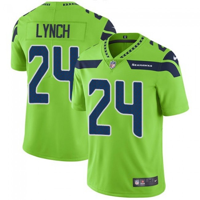 Seattle Seahawks #24 Marshawn Lynch Green Youth Stitched NFL Limited Rush Jersey