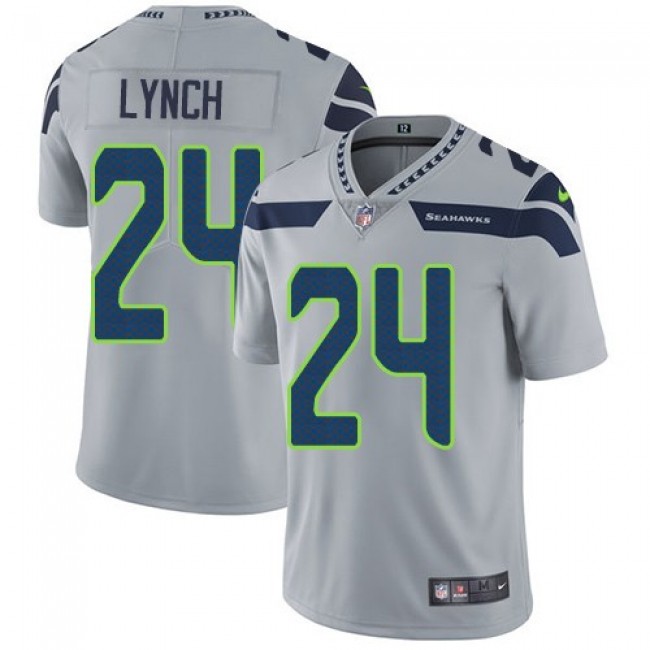 Seattle Seahawks #24 Marshawn Lynch Grey Alternate Youth Stitched NFL Vapor Untouchable Limited Jersey