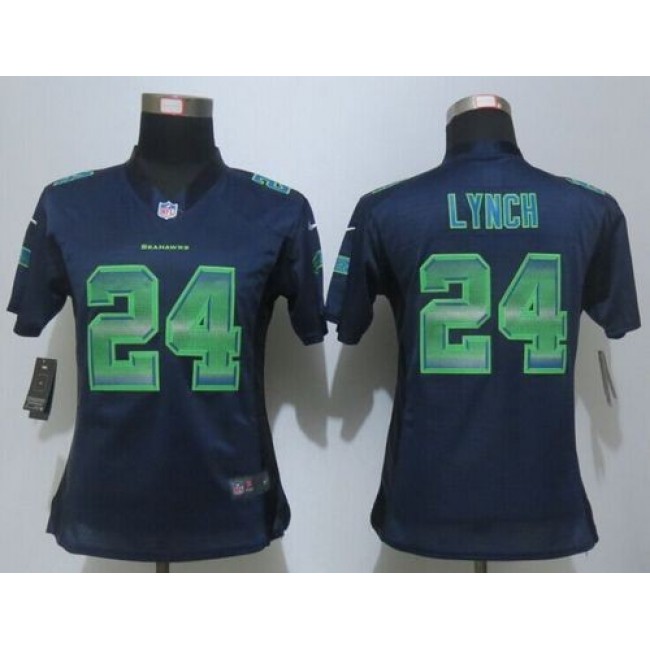 قمع ترشيح Nike Seahawks #24 Marshawn Lynch Green Alternate Men's Stitched NFL Limited Strobe Jersey قمع ترشيح
