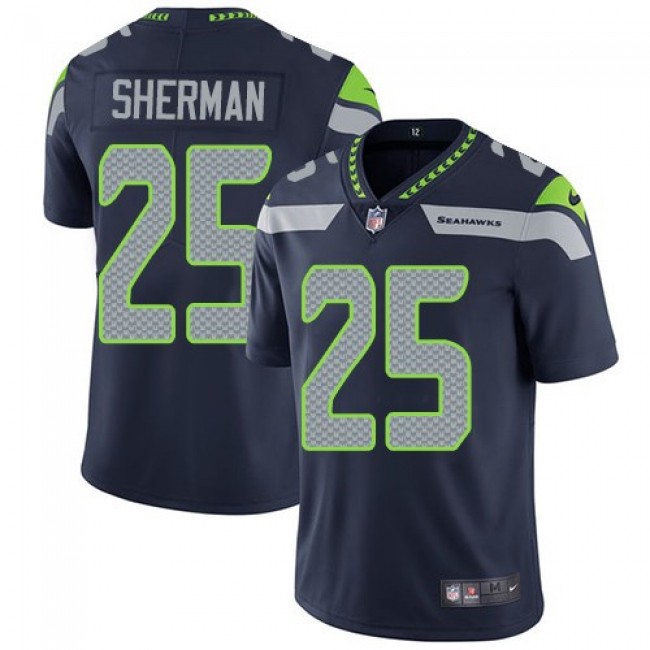 Seattle Seahawks #25 Richard Sherman Steel Blue Team Color Youth Stitched NFL Vapor Untouchable Limited Jersey