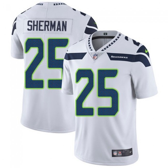 Seattle Seahawks #25 Richard Sherman White Youth Stitched NFL Vapor Untouchable Limited Jersey