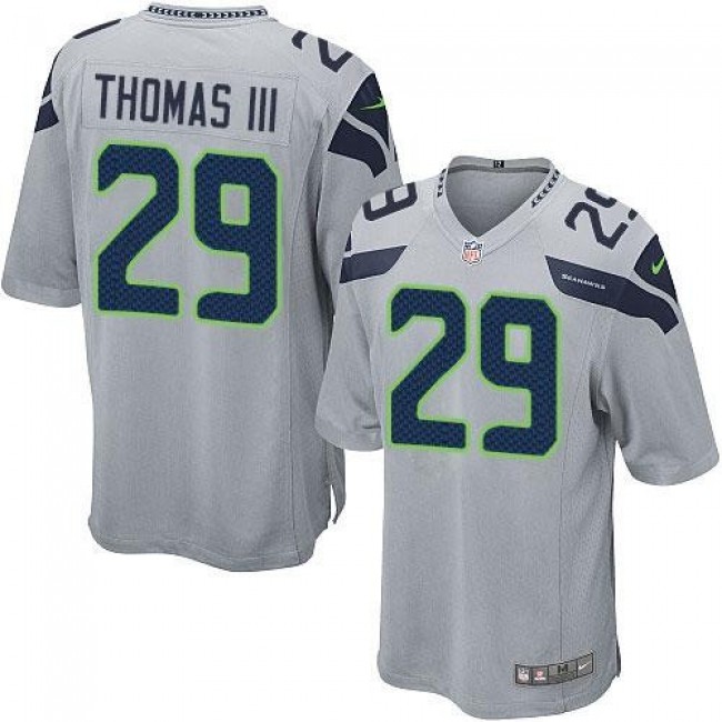 Seattle Seahawks #29 Earl Thomas III Grey Alternate Youth Stitched NFL Elite Jersey