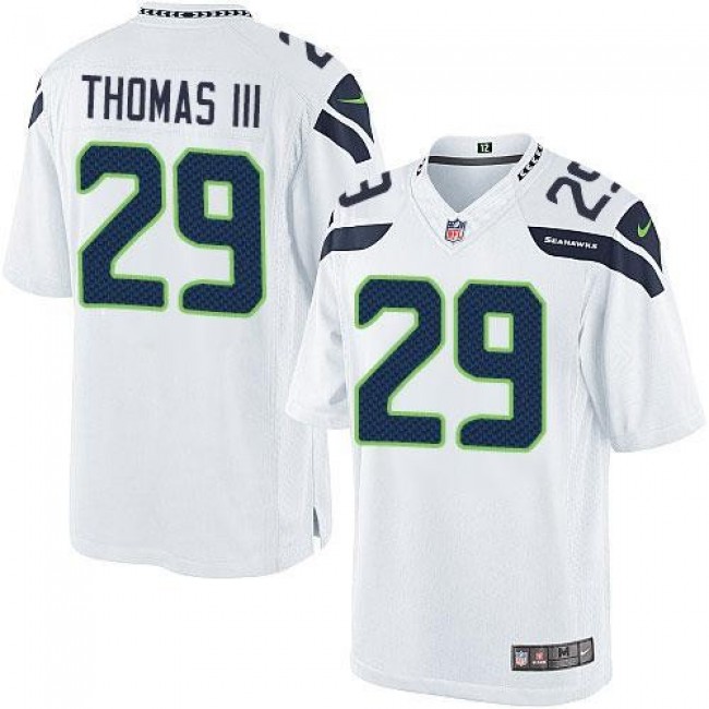 Seattle Seahawks #29 Earl Thomas III White Youth Stitched NFL Elite Jersey