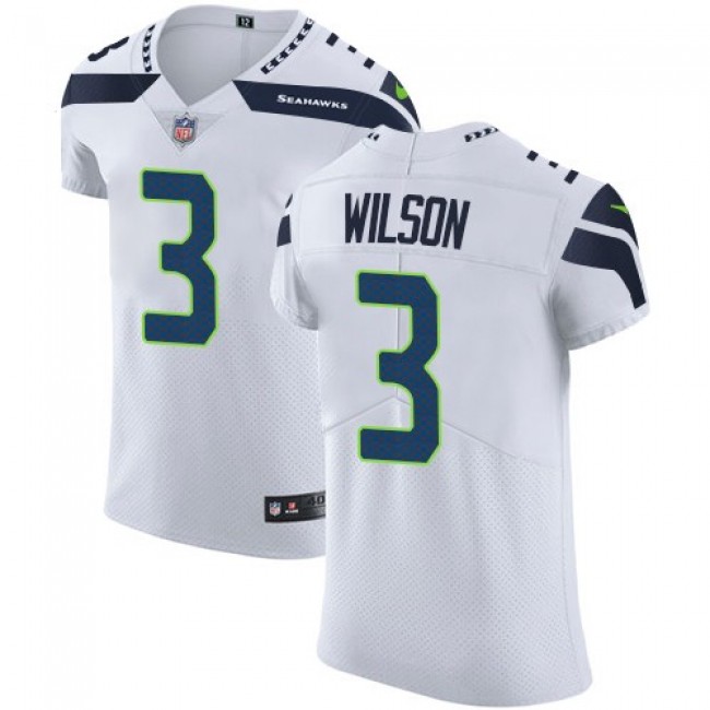 Nike Seahawks #3 Russell Wilson White Men's Stitched NFL Vapor Untouchable Elite Jersey