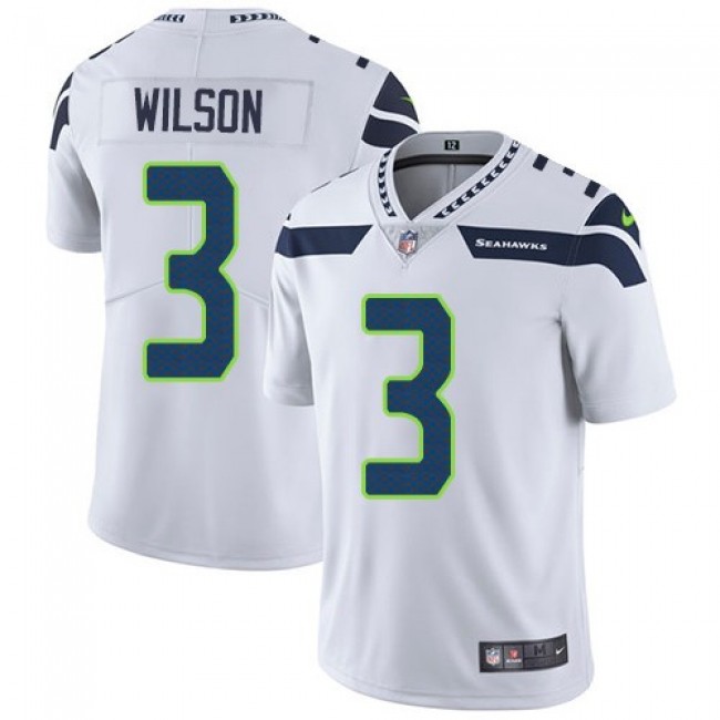 Nike Seahawks #3 Russell Wilson White Men's Stitched NFL Vapor Untouchable Limited Jersey