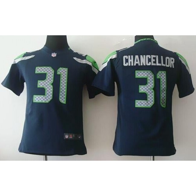 Seattle Seahawks #31 Kam Chancellor Steel Blue Team Color Youth Stitched NFL Elite Jersey