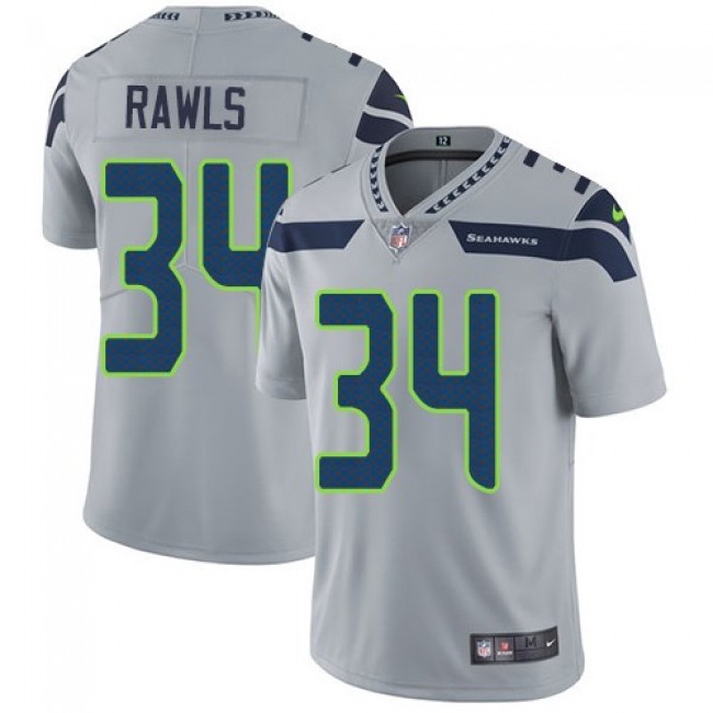 Seattle Seahawks #34 Thomas Rawls Grey Alternate Youth Stitched NFL Vapor Untouchable Limited Jersey