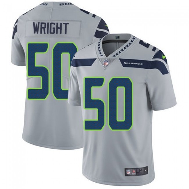 Nike Seahawks #50 K.J. Wright Grey Alternate Men's Stitched NFL Vapor Untouchable Limited Jersey