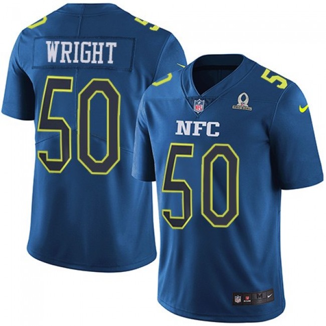 Seattle Seahawks #50 K.J. Wright Navy Youth Stitched NFL Limited NFC 2017 Pro Bowl Jersey