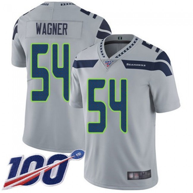 Nike Seahawks #54 Bobby Wagner Grey Alternate Men's Stitched NFL 100th Season Vapor Limited Jersey