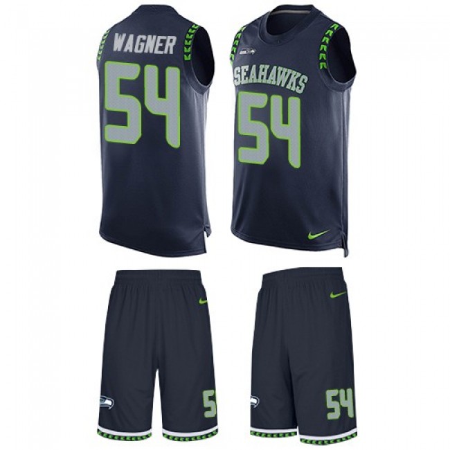 Nike Seahawks #54 Bobby Wagner Steel Blue Team Color Men's Stitched NFL Limited Tank Top Suit Jersey