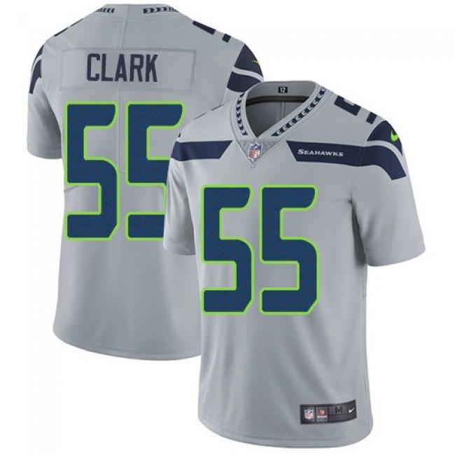 Seattle Seahawks #55 Frank Clark Grey Alternate Youth Stitched NFL Vapor Untouchable Limited Jersey
