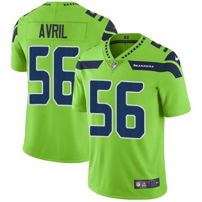 Seattle Seahawks #56 Cliff Avril Green Youth Stitched NFL Limited Rush Jersey