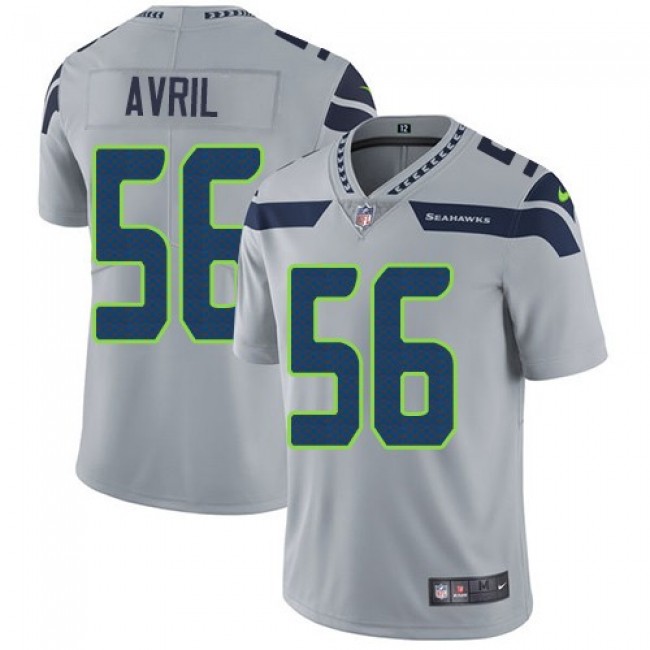 Seattle Seahawks #56 Cliff Avril Grey Alternate Youth Stitched NFL Vapor Untouchable Limited Jersey