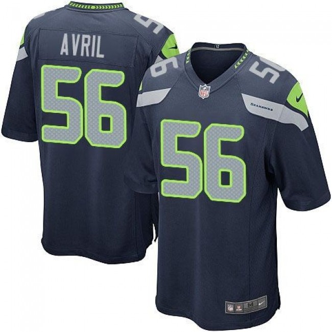 Seattle Seahawks #56 Cliff Avril Steel Blue Team Color Youth Stitched NFL Elite Jersey