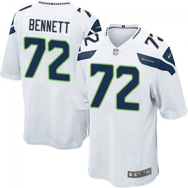 Seattle Seahawks #72 Michael Bennett White Youth Stitched NFL Elite Jersey