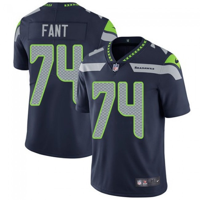 Nike Seahawks #74 George Fant Steel Blue Team Color Men's Stitched NFL Vapor Untouchable Limited Jersey