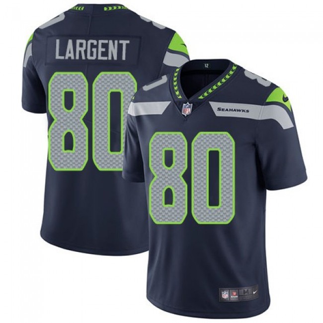 Seattle Seahawks #80 Steve Largent Steel Blue Team Color Youth Stitched NFL Vapor Untouchable Limited Jersey