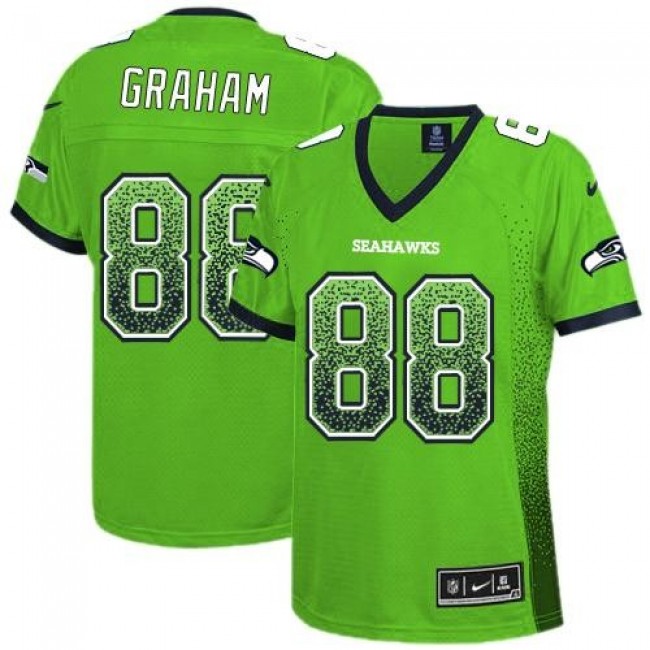 Women's Seahawks #88 Jimmy Graham Green Stitched NFL Elite Drift Jersey