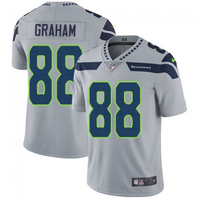الزي العسكري NFL Jersey More Fashionable-Seattle Seahawks #88 Jimmy Graham Grey ... الزي العسكري